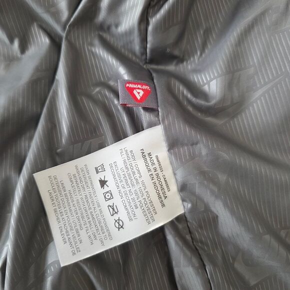 Nike Sportswear Club PrimaLoft Puffer Vest Grey Jacket Men's Large L Gilet New - Picture 12 of 14